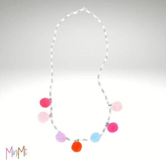 MULTICOLOR POMPOM NECKLACE