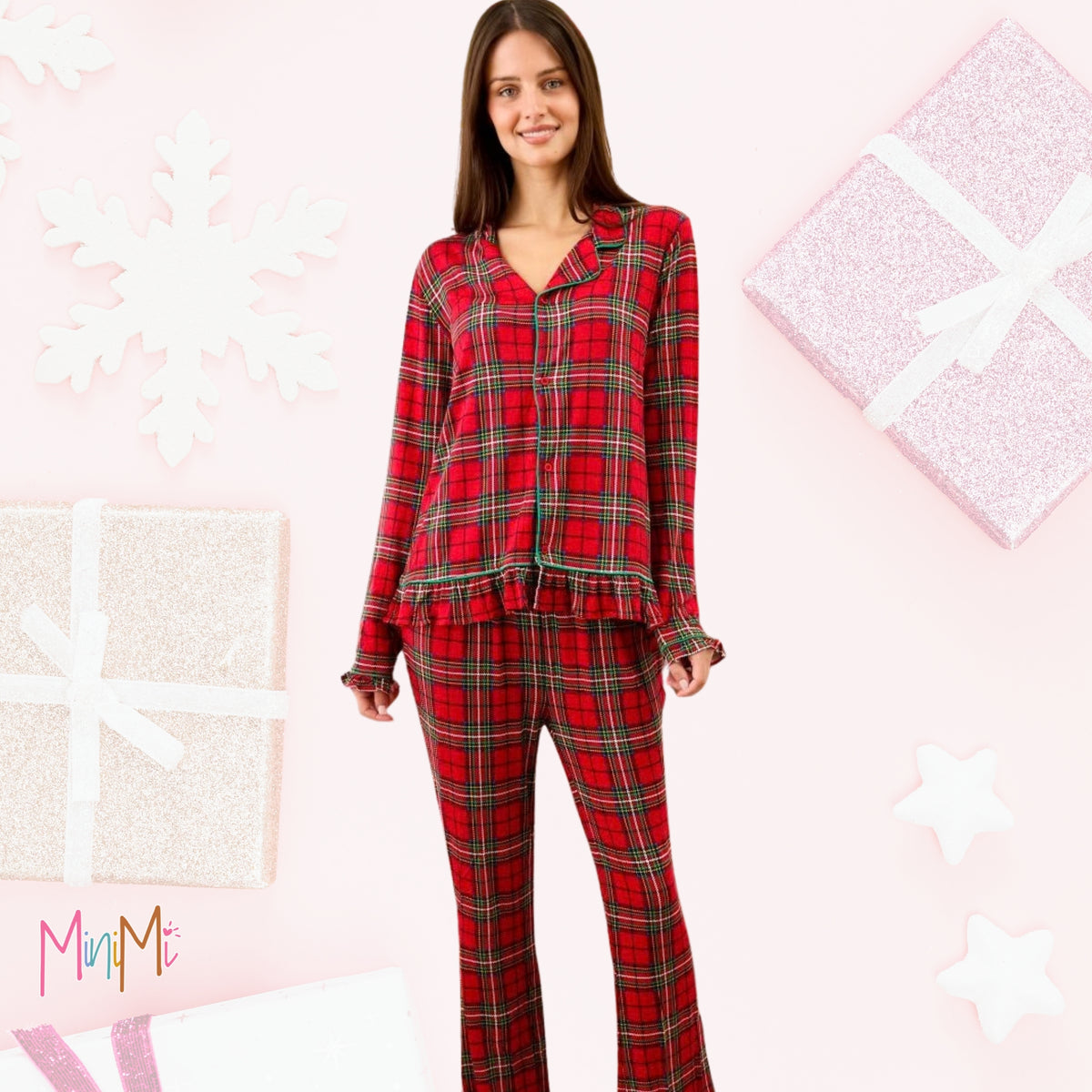 Christmas Plaid Pajama - Mom Set