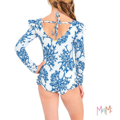 Swimsuit One-piece Long sleeves Isla - Girls