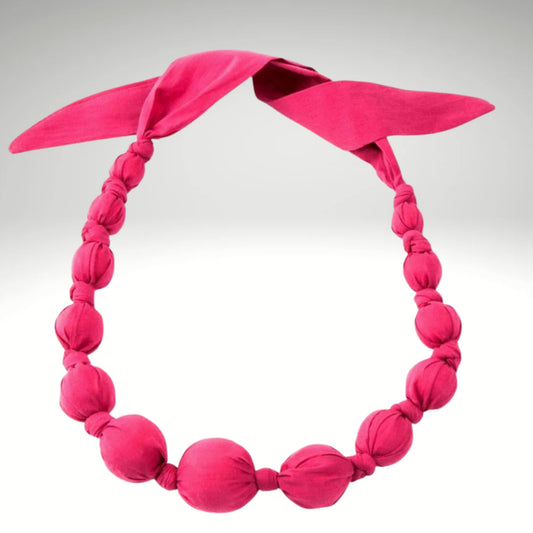BEADED FABRIC NECKLACE