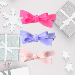 Bow Hair Clips Set of 3 - girl