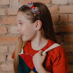 Dots bow headband - girl