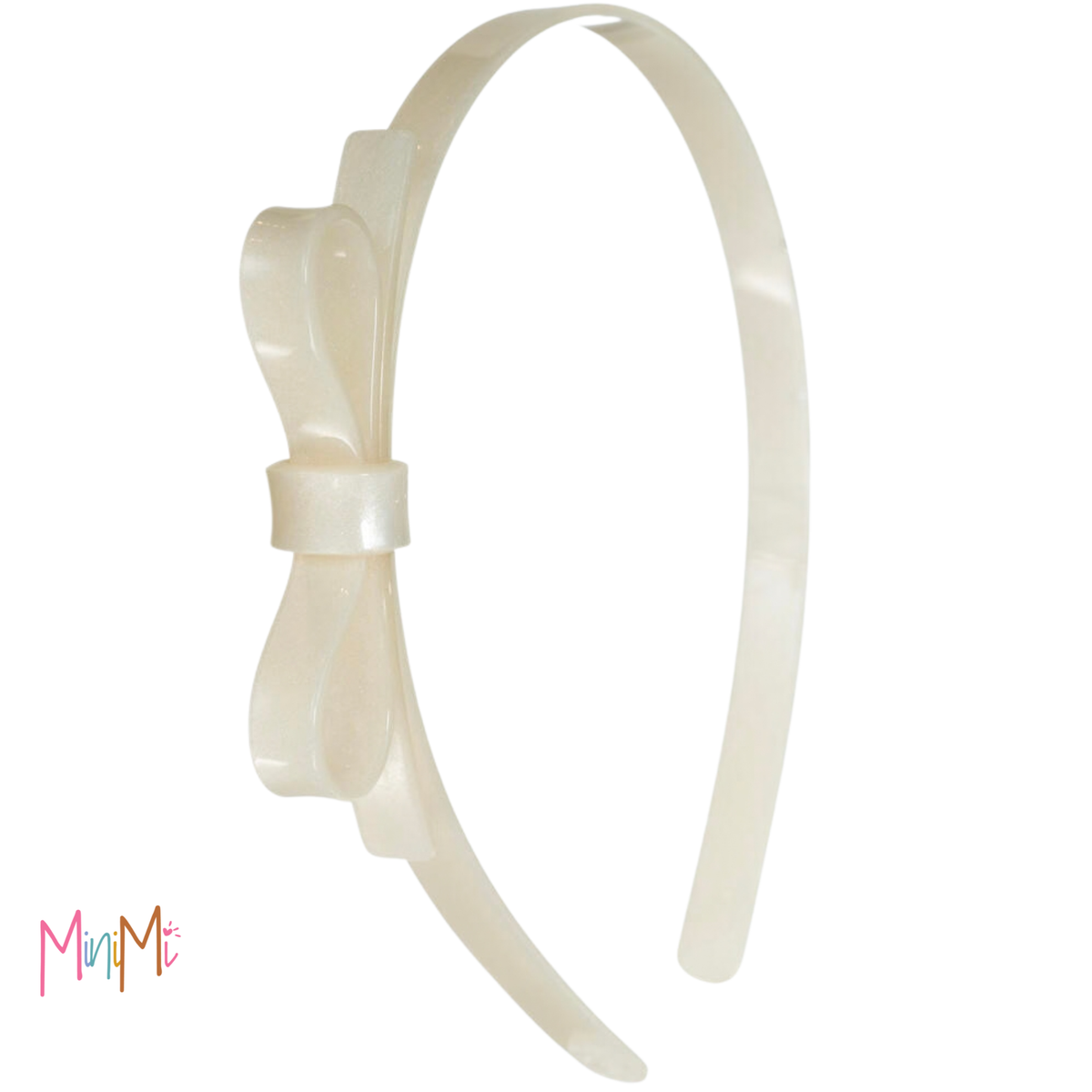 Pearl white Bow headband - girl