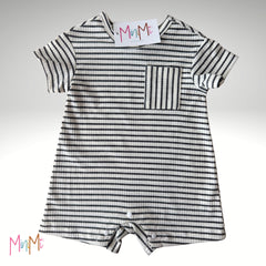 BLACK STRIPE ONESIE - BOY
