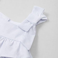WHITE DRESS W. FLOWERS - BABY GIRL
