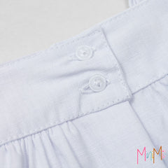 WHITE DRESS W. FLOWERS - BABY GIRL