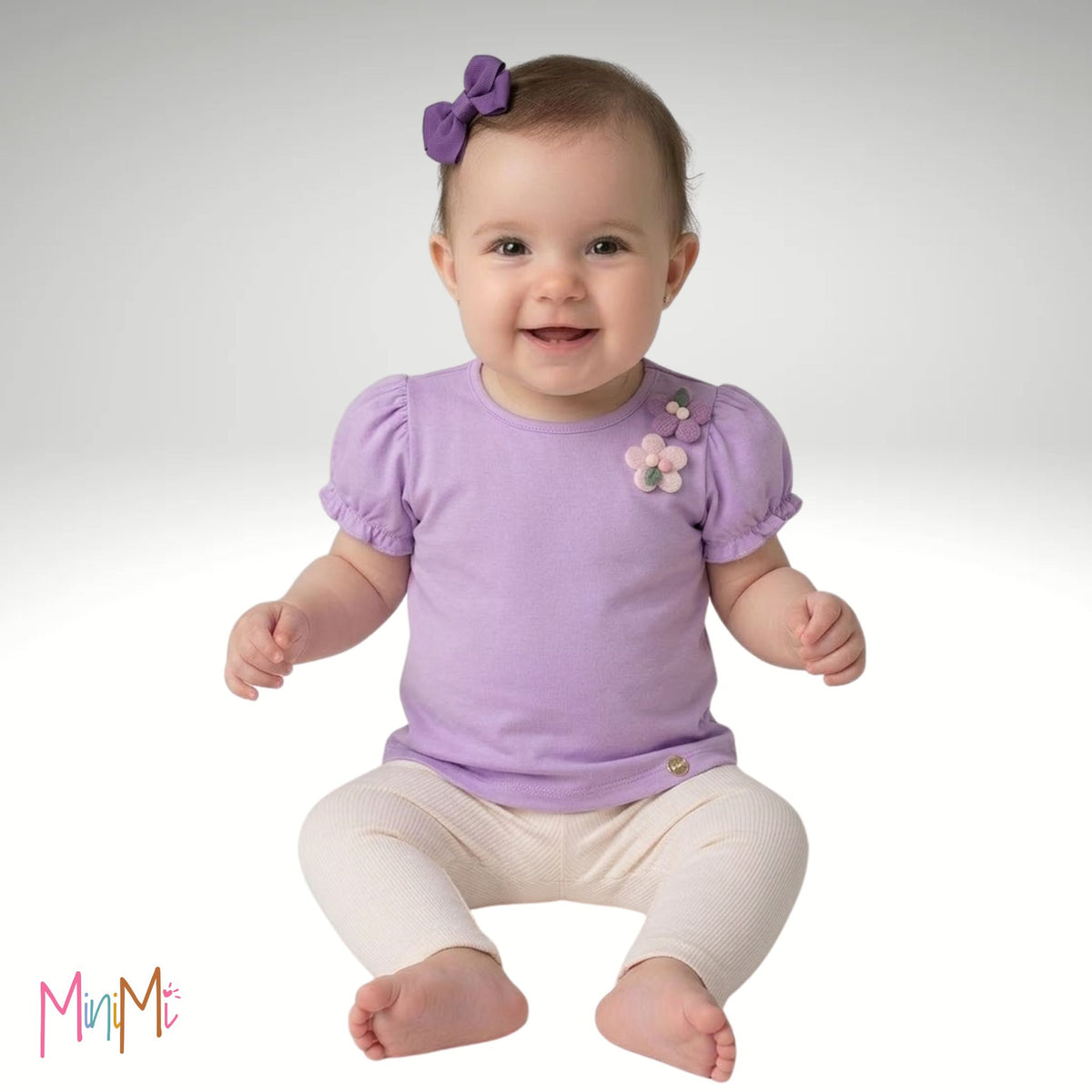 FLOWERS LILAC SET - BABY GIRL