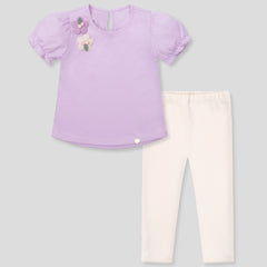 FLOWERS LILAC SET - BABY GIRL