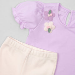 FLOWERS LILAC SET - BABY GIRL