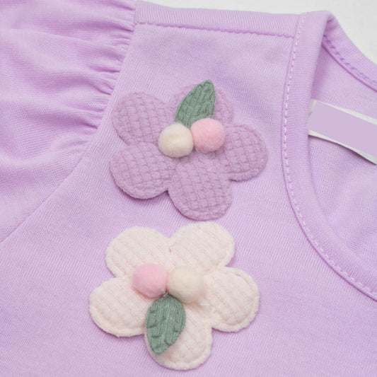 FLOWERS LILAC SET - BABY GIRL