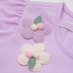 FLOWERS LILAC SET - BABY GIRL