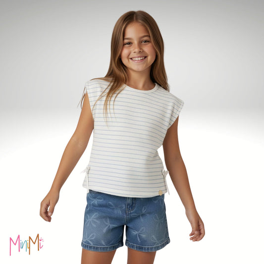 BLUE WHITE TOP - GIRL