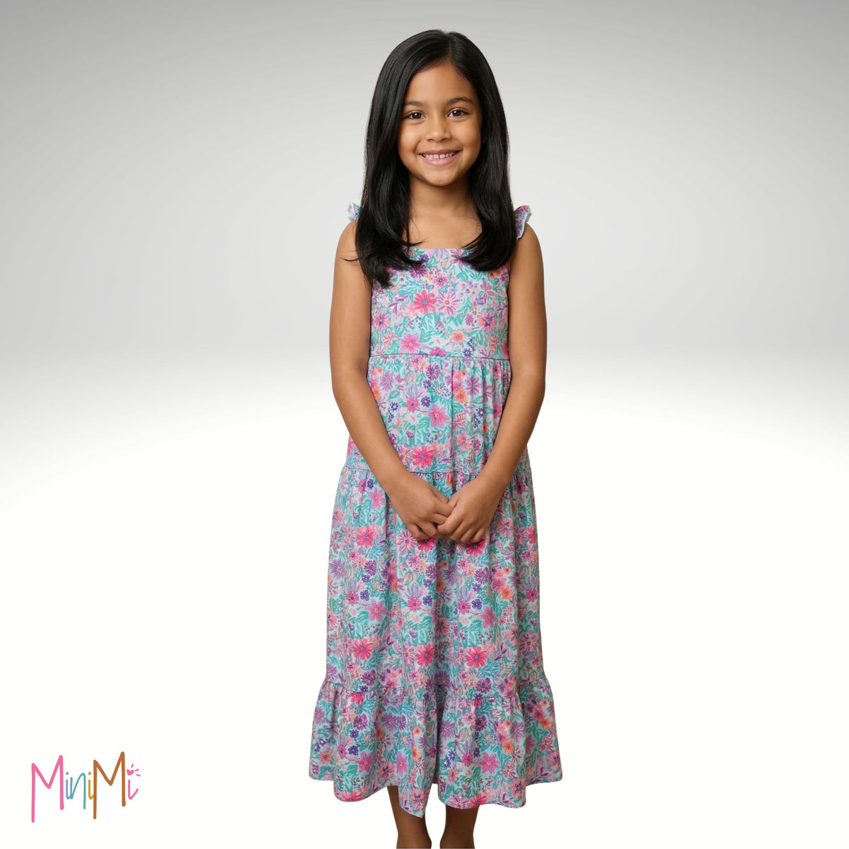TROPICAL GARDEN MAXI DRESS - GIRL