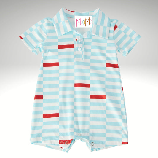 POLO BABY BLUE ONESIE - BABY BOY