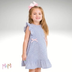 Blue stripe dress - girl