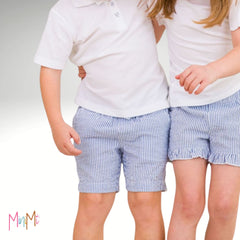 Blue stripe short -boy